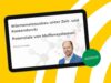tablet auf gelben Hintergrund mit Schrift "Potenziale von Muffensystemen beim Wärmenetzausbau"